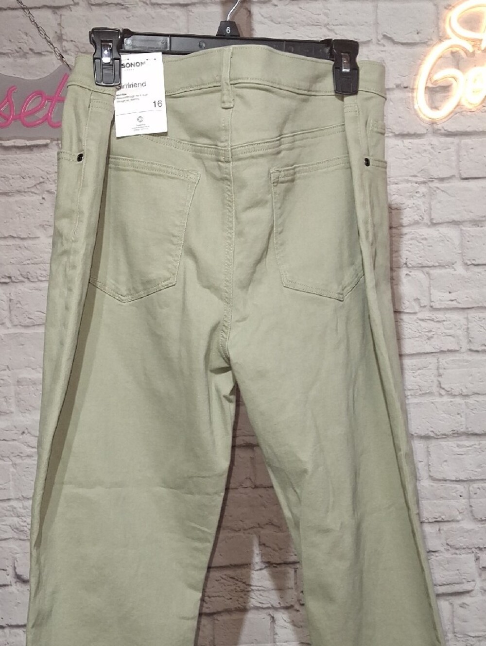 Sonoma Straight-Leg Jeans in Light Sage Green - Picture 5 of 6